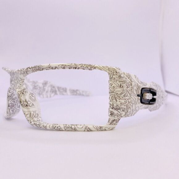 Oakley Sunglasses Oil Rig 62 [] 17 MM White Black Oakley Text Print Display Demo - Picture 4 of 8